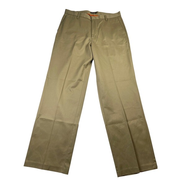 Other - Dockers D3 Pants Men's 34 x 32 Khaki Cotton Flat Front Classic Fit Slash Pockets